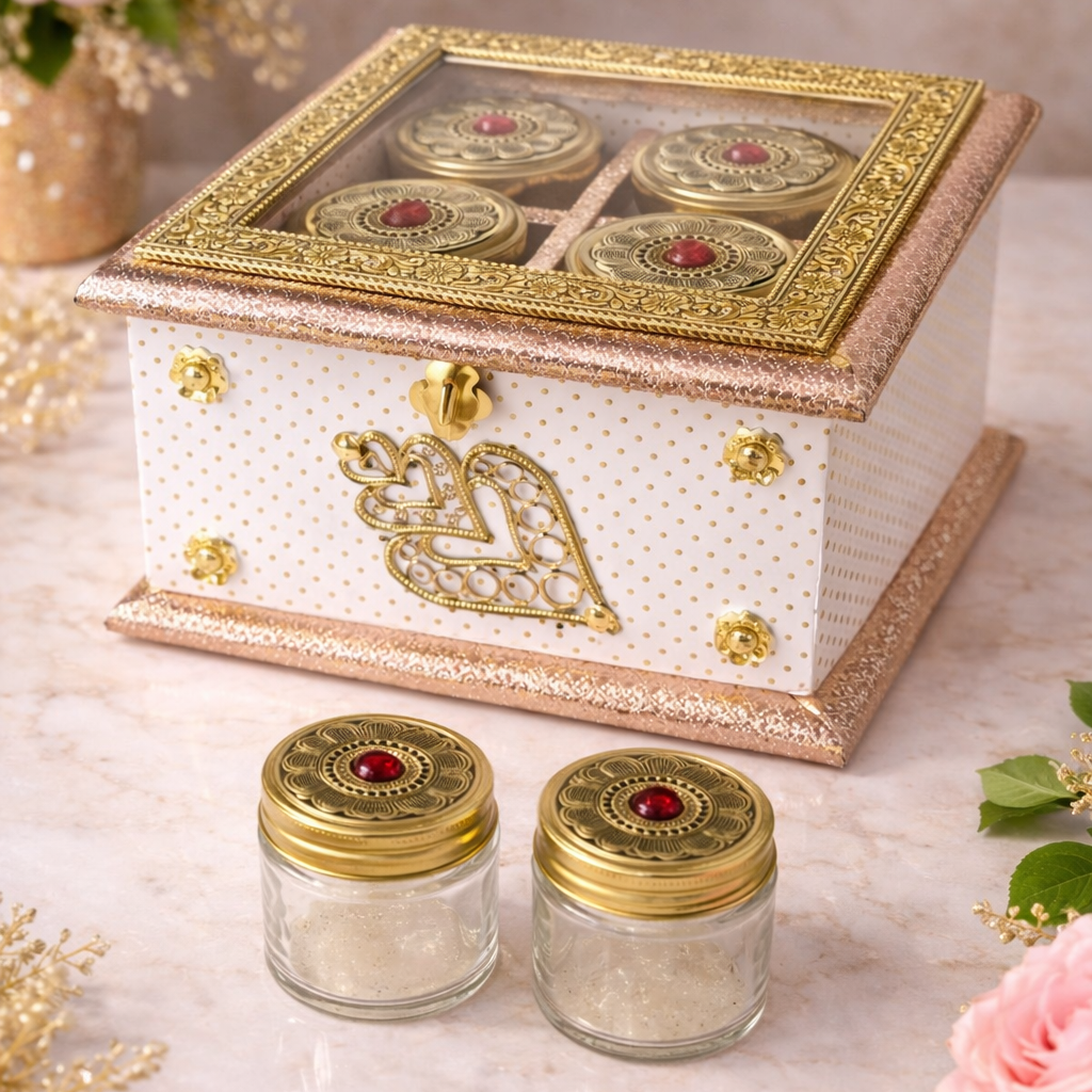 Unique design Four jar hamper gift set